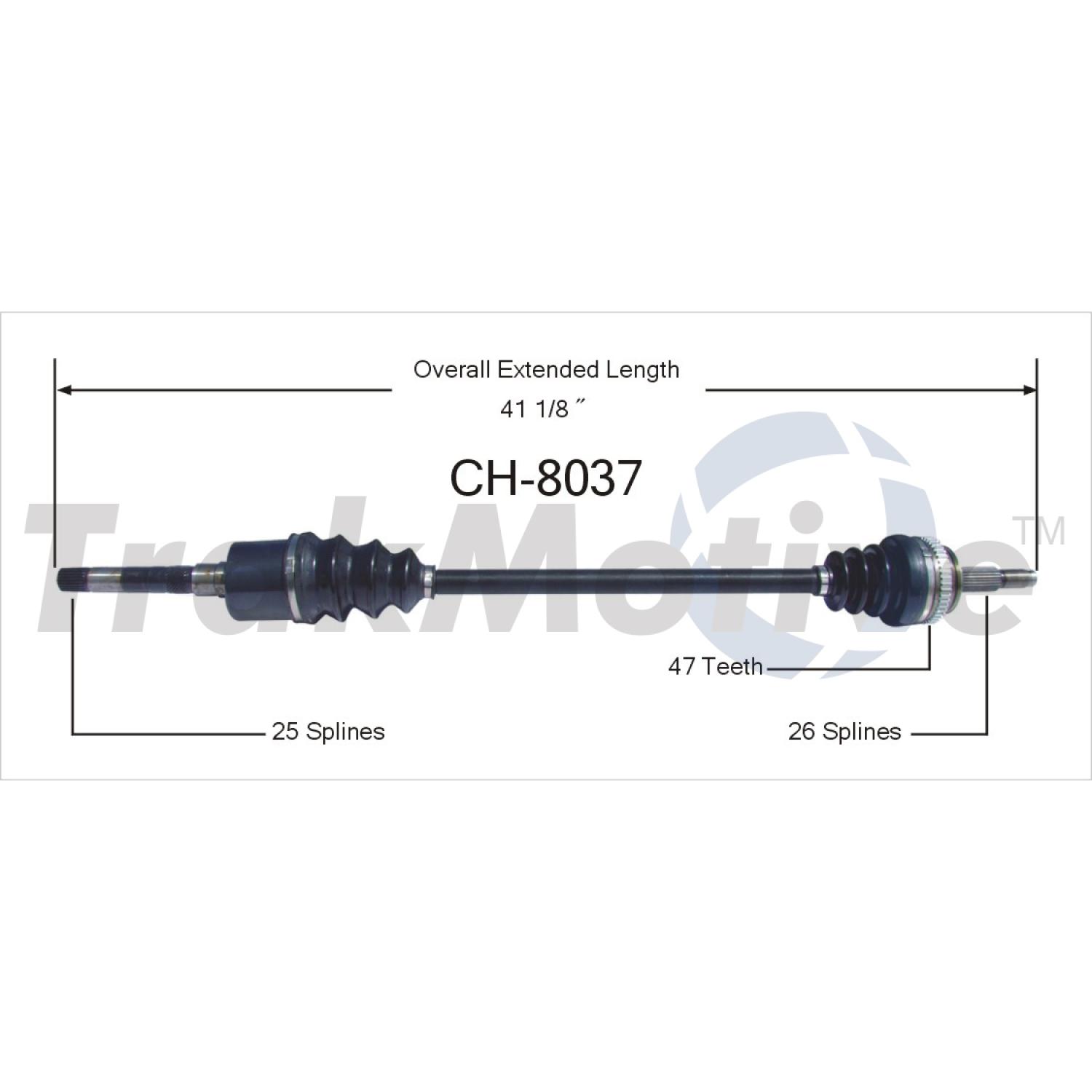 TrakMotive CH8037 CV Axle Shaft product image 1 of 3