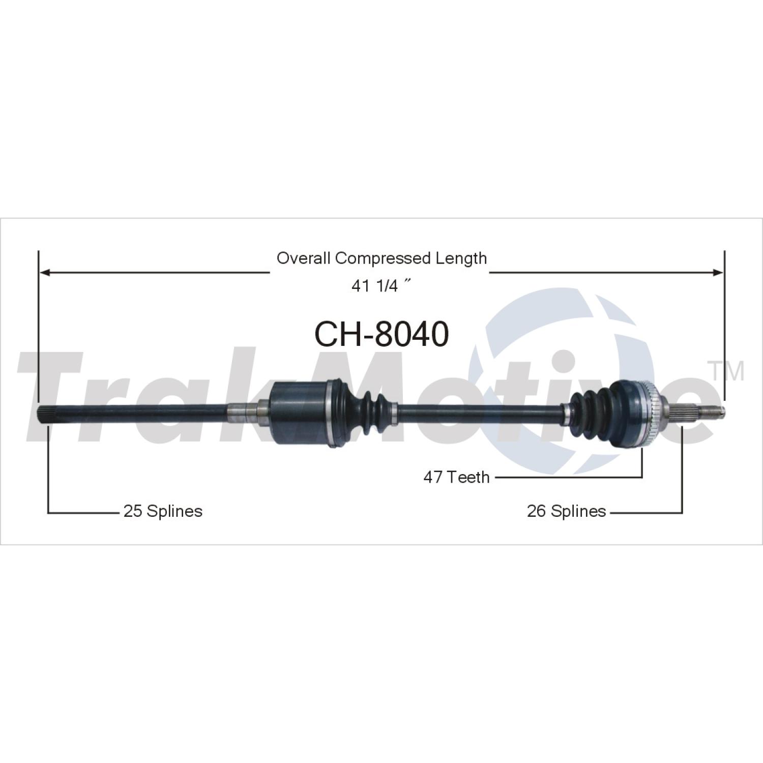 TrakMotive CH8040 - CV Axle Shaft TrakMotive CH8040 CV Axle Shaft product image 1 of 3