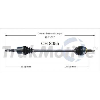 1986 Dodge Mini Ram CV Axle Shaft Front Right TrakMotive CH8055 image 1 of 3
