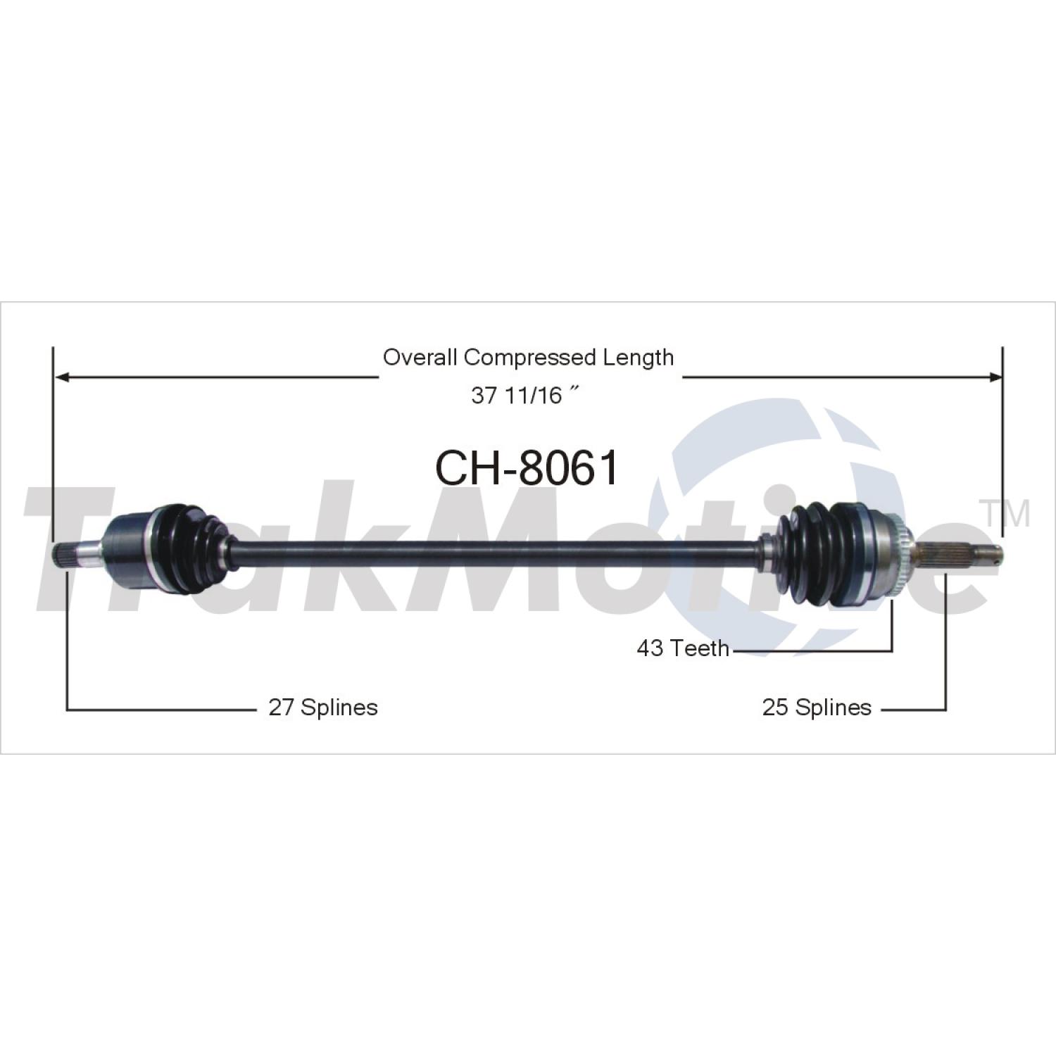 TrakMotive CH8061 - CV Axle Shaft TrakMotive CH8061 CV Axle Shaft product image 1 of 3
