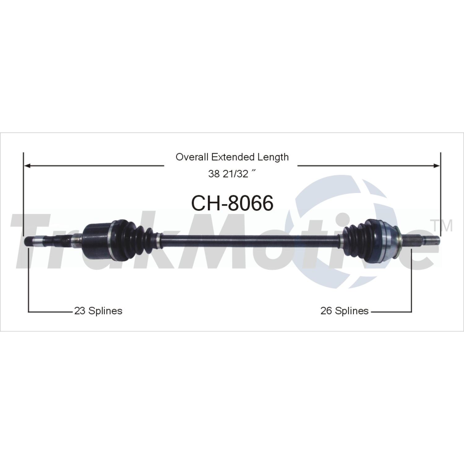 TrakMotive CH8066 CV Axle Shaft product image 1 of 3