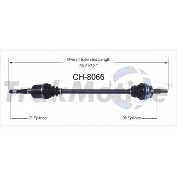1983 Chrysler LeBaron CV Axle Shaft Front Right TrakMotive CH8066 image 1 of 3