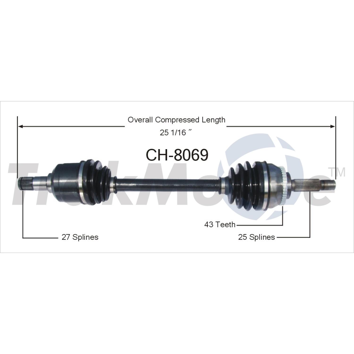 TrakMotive CH8069 - CV Axle Shaft TrakMotive CH8069 CV Axle Shaft product image 1 of 3