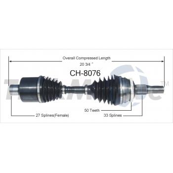 2002 Chrysler 300M CV Axle Shaft Front Right TrakMotive CH8076 image 1 of 3