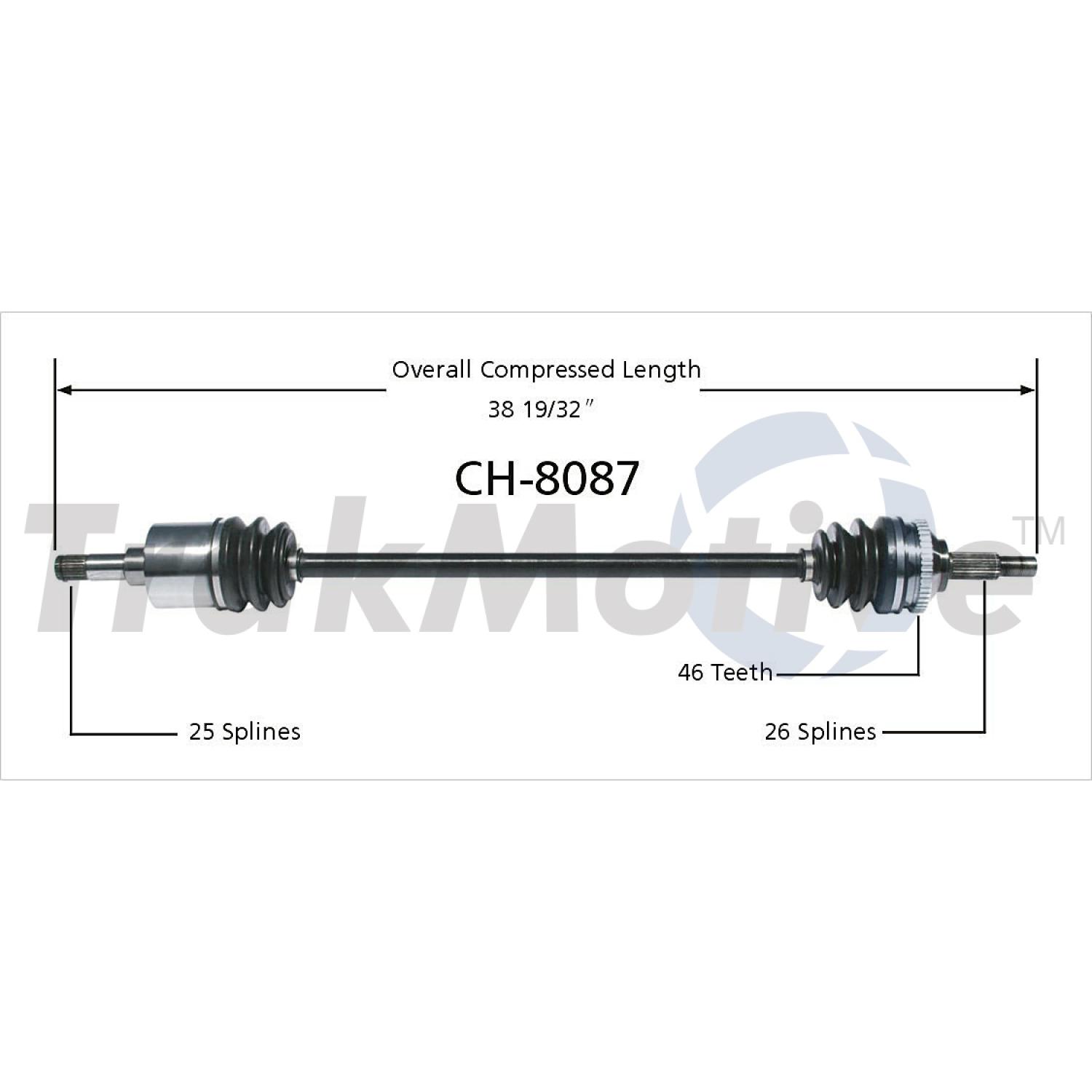 TrakMotive CH8087 - CV Axle Shaft TrakMotive CH8087 CV Axle Shaft product image 1 of 3