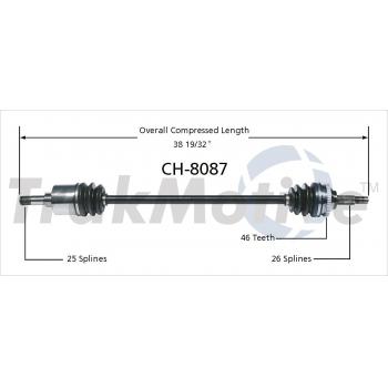 2001 Dodge Stratus CV Axle Shaft Front Right TrakMotive CH8087 image 1 of 3
