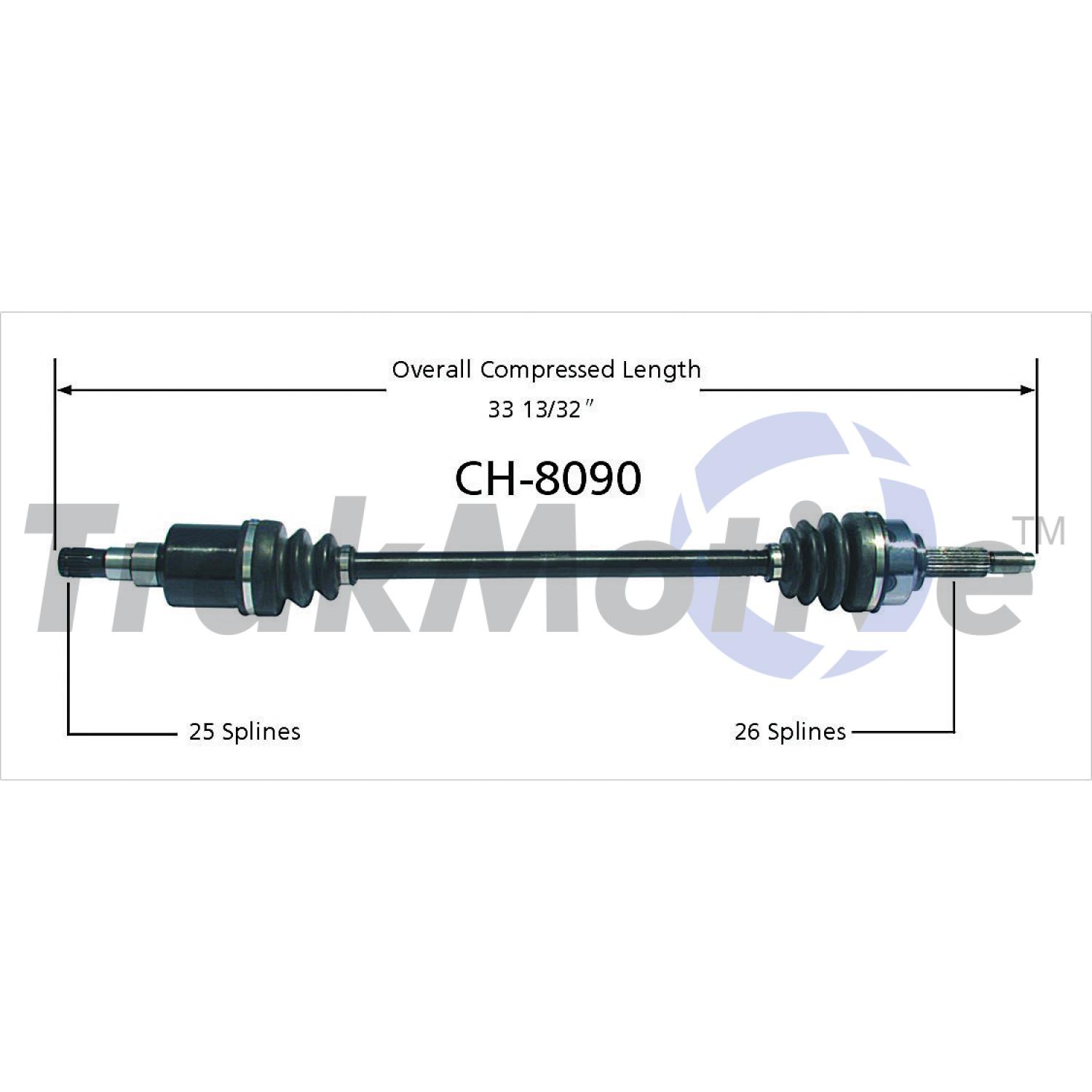 TrakMotive CH8090 - CV Axle Shaft TrakMotive CH8090 CV Axle Shaft product image 1 of 3