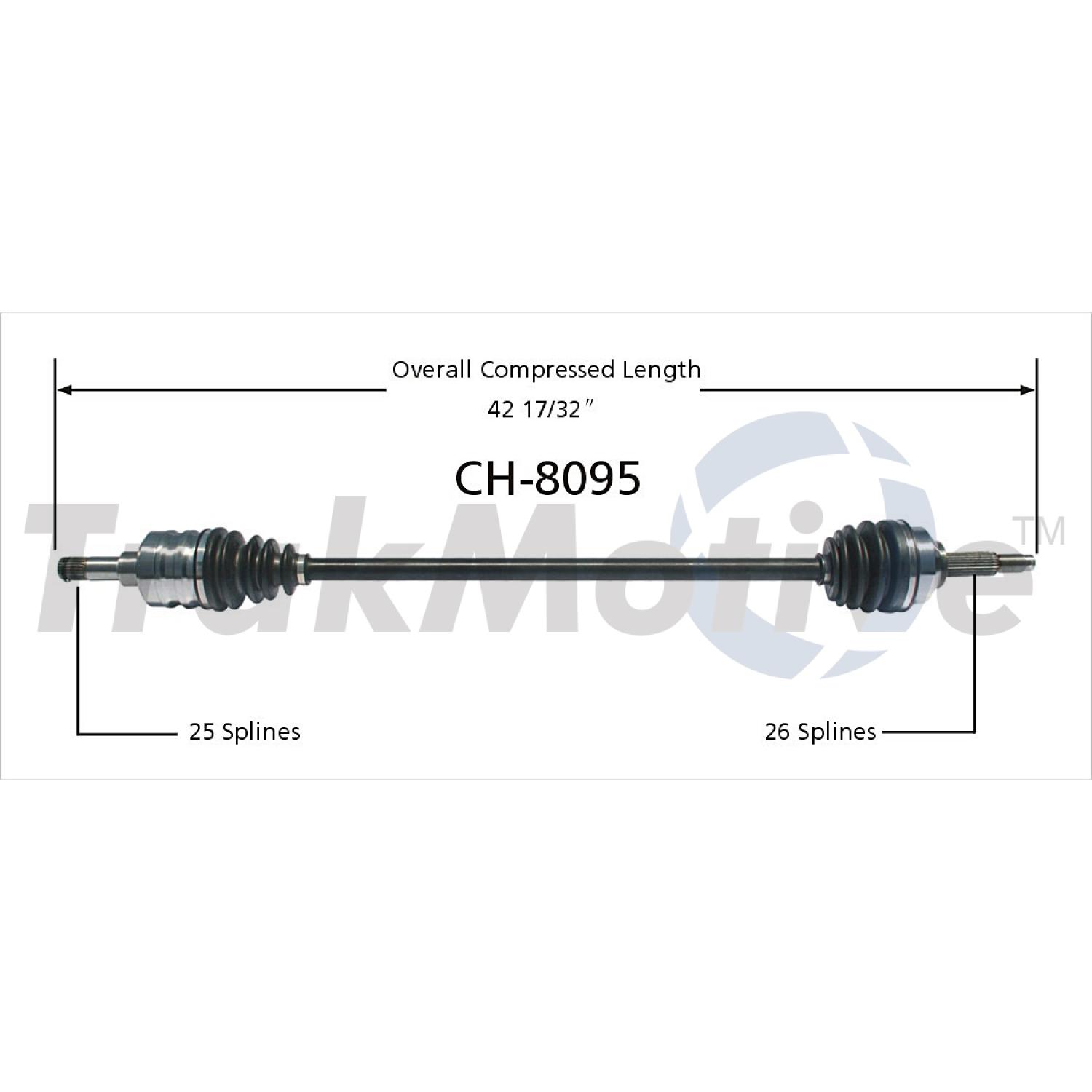 TrakMotive CH8095 - CV Axle Shaft TrakMotive CH8095 CV Axle Shaft product image 1 of 3