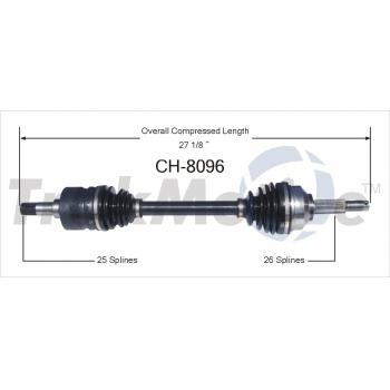 2005 Chrysler Pacifica CV Axle Shaft Front Left TrakMotive CH8096 image 1 of 3