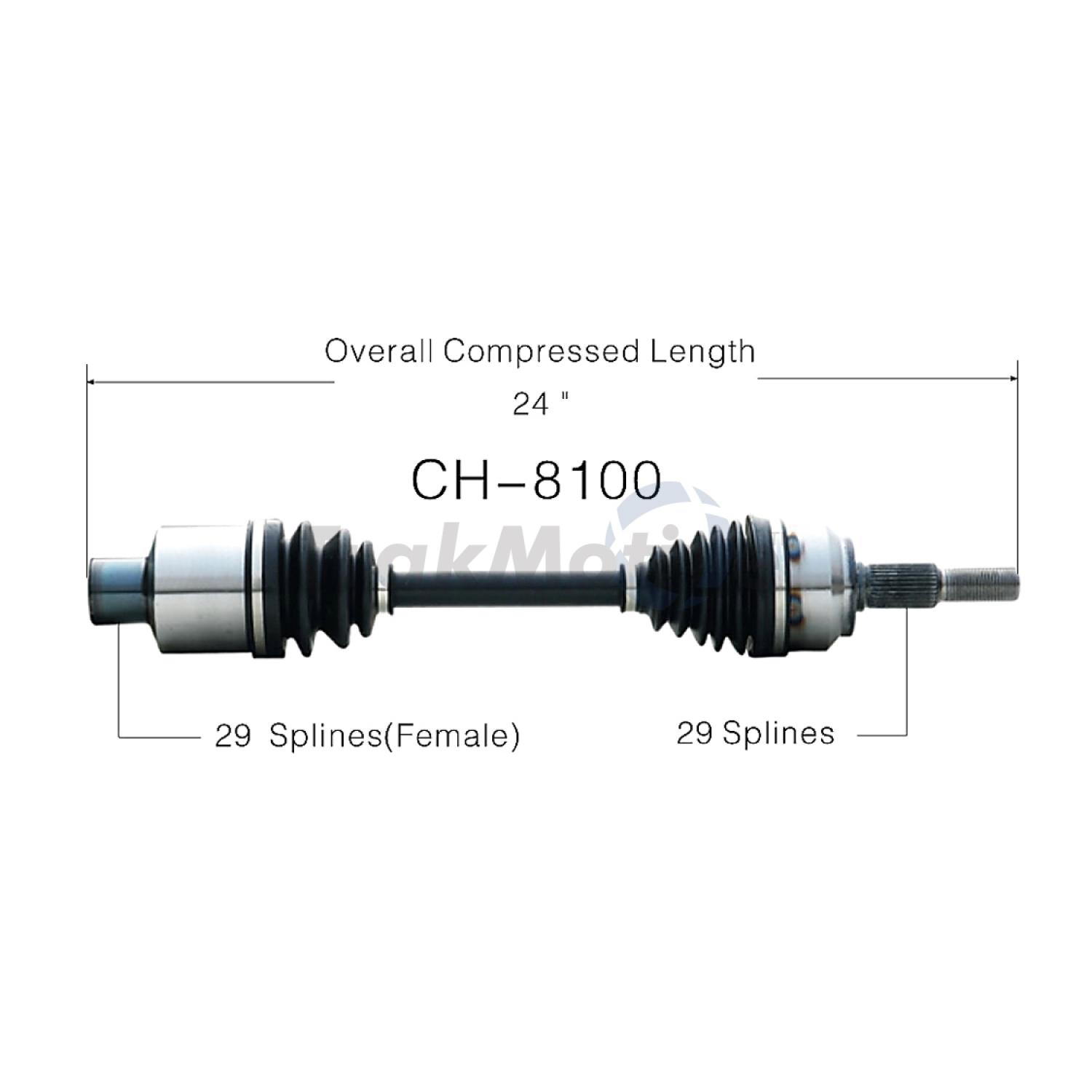 TrakMotive CH8100 - CV Axle Shaft TrakMotive CH8100 CV Axle Shaft product image 1 of 3