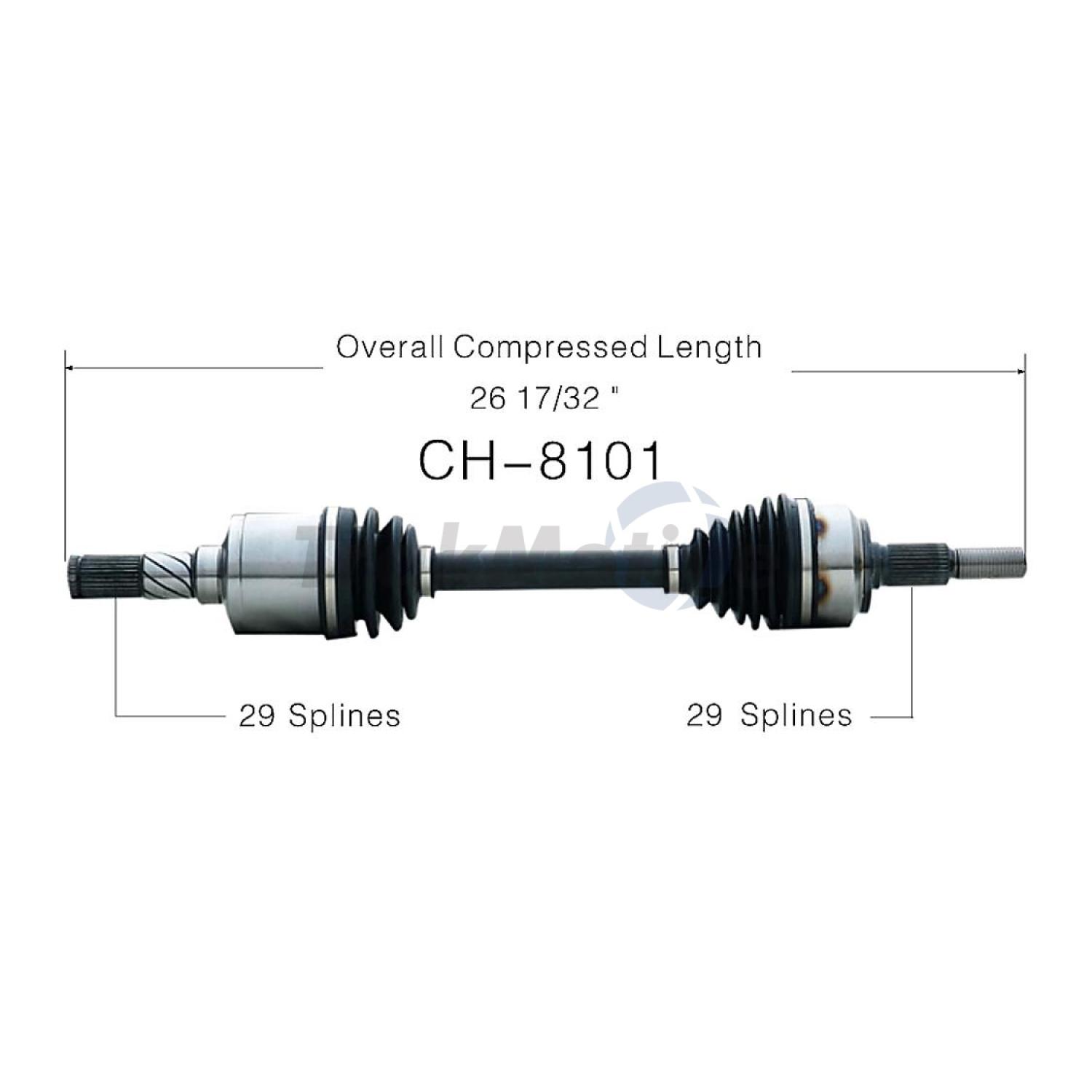 TrakMotive CH8101 CV Axle Shaft product image 1 of 3