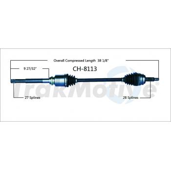 2017 Jeep Compass CV Axle Shaft Front Right TrakMotive CH8113 image 1 of 3