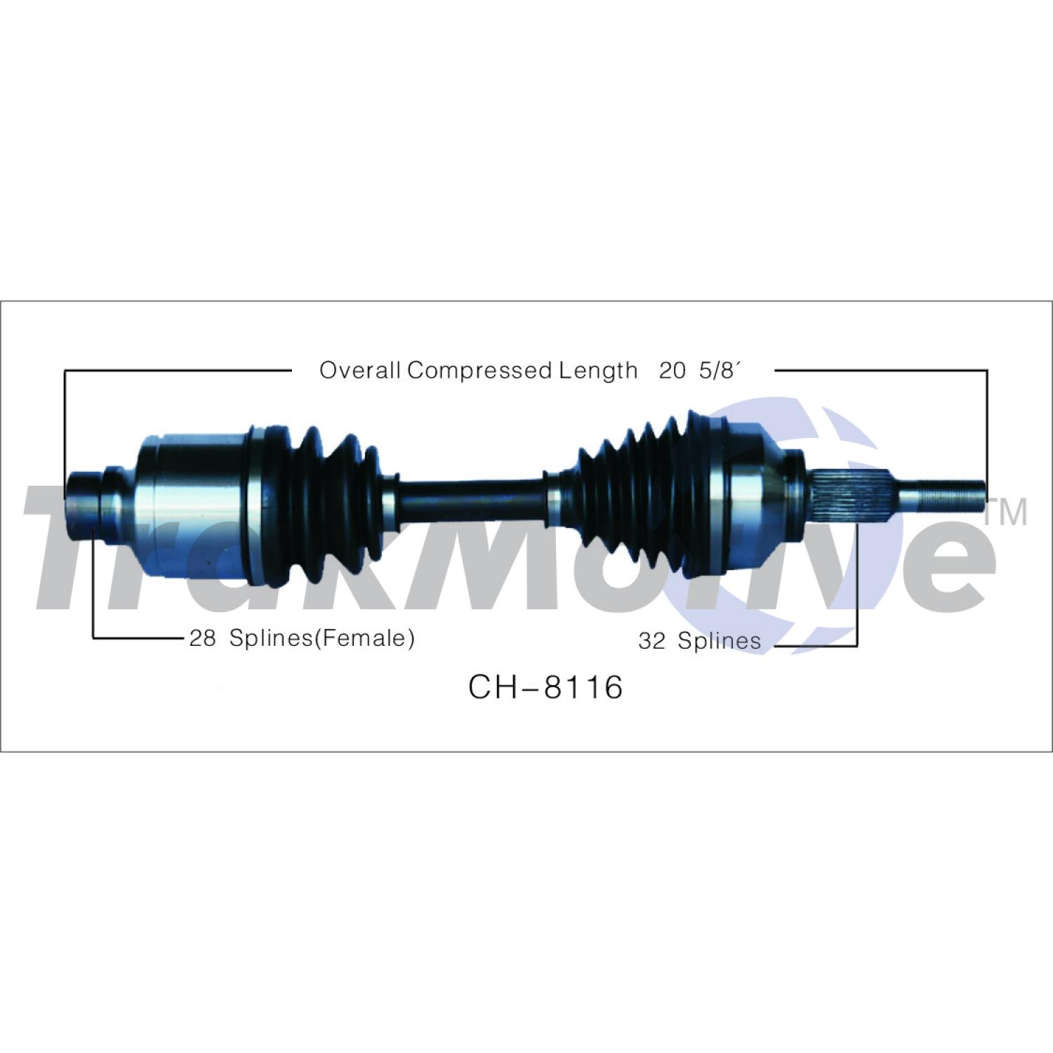 TrakMotive CH8116 - CV Axle Shaft TrakMotive CH8116 CV Axle Shaft product image 1 of 3