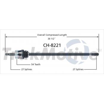 1995 Jeep Grand Cherokee CV Axle Shaft Front Right TrakMotive CH8221 image 1 of 3