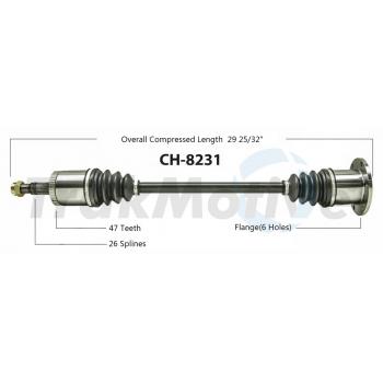 2000 Dodge Grand Caravan CV Axle Shaft Rear Left TrakMotive CH8231 image 1 of 3