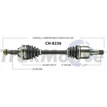 2004 Chrysler Sebring CV Axle Shaft Front Left TrakMotive CH8236 image 1 of 3