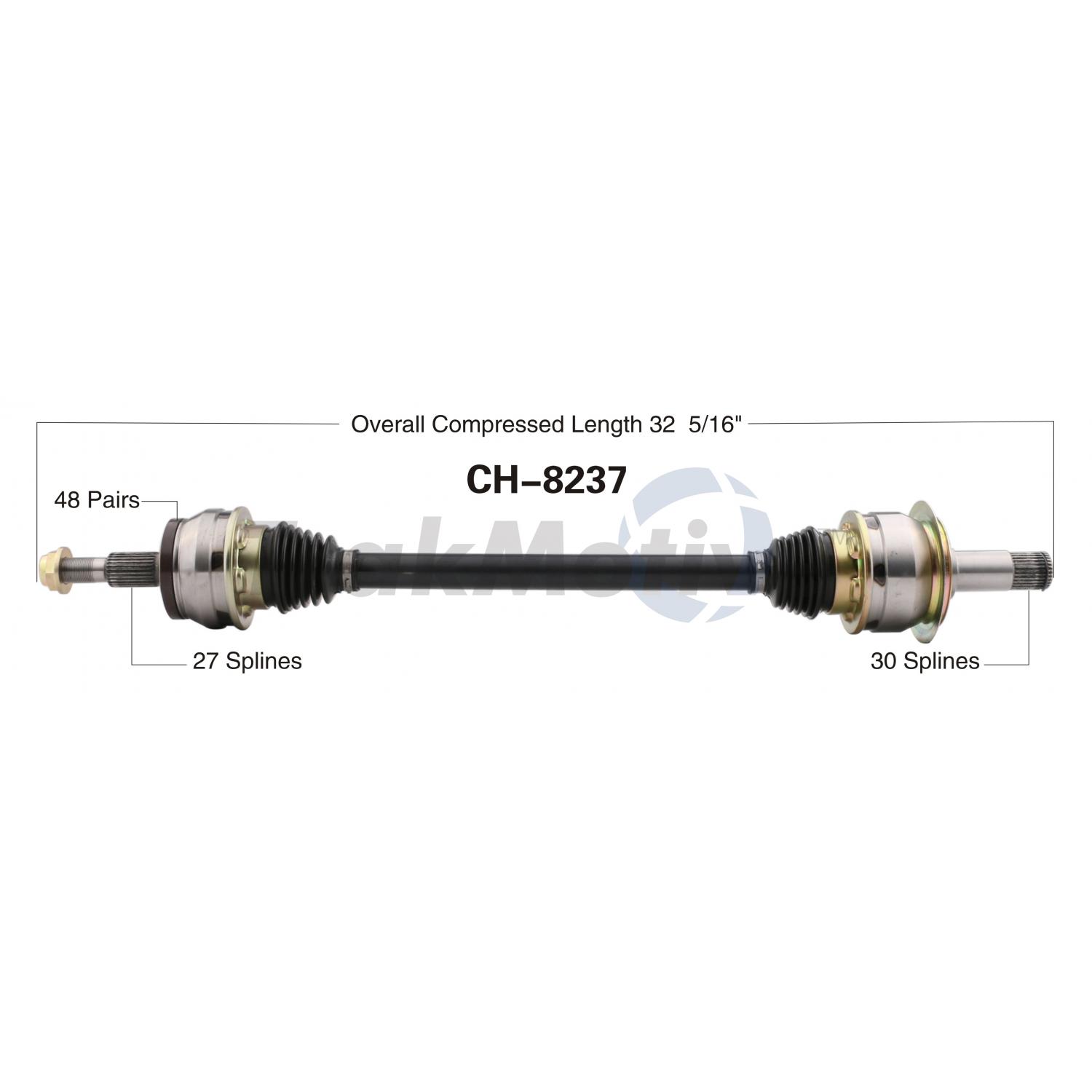TrakMotive CH8237 CV Axle Shaft product image 1 of 3