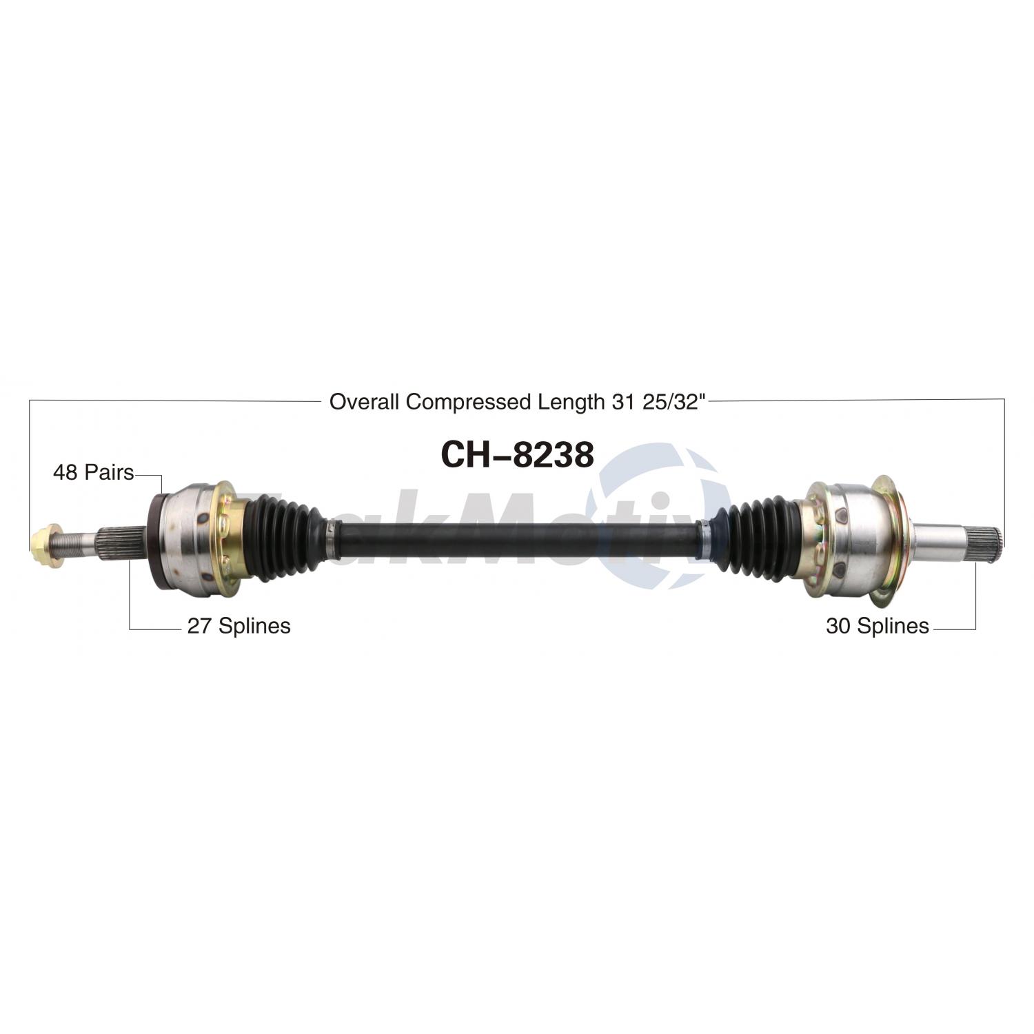 TrakMotive CH8238 - CV Axle Shaft TrakMotive CH8238 CV Axle Shaft product image 1 of 3