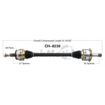 2008 Dodge Magnum CV Axle Shaft Rear Left TrakMotive CH8238 image 1 of 3