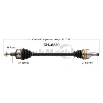 2008 Dodge Magnum CV Axle Shaft Rear Right TrakMotive CH8239 image 1 of 3