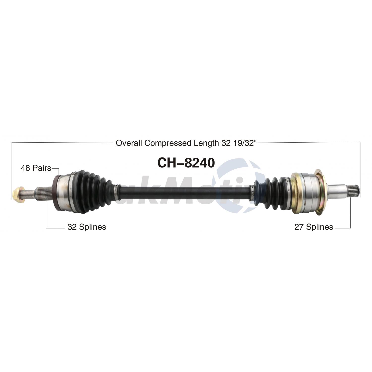 TrakMotive CH8240 CV Axle Shaft product image 1 of 3