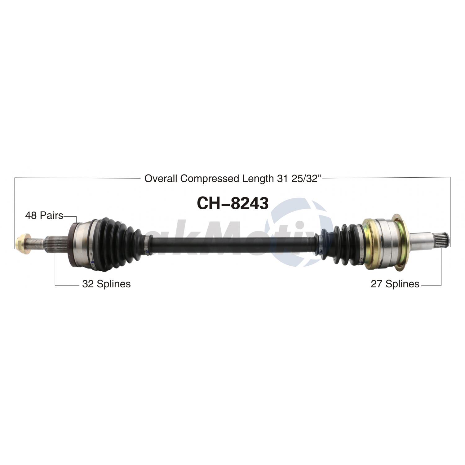 TrakMotive CH8243 - CV Axle Shaft TrakMotive CH8243 CV Axle Shaft product image 1 of 3