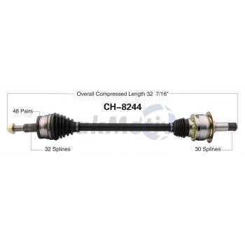2013 Dodge Charger CV Axle Shaft Rear Right TrakMotive CH8244 image 1 of 3