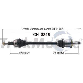 2011 Jeep Grand Cherokee CV Axle Shaft Rear Left TrakMotive CH8246 image 1 of 3