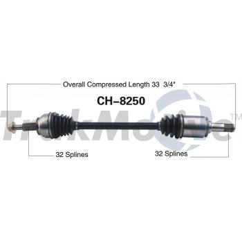 2016 Dodge Durango CV Axle Shaft Rear Left TrakMotive CH8250 image 1 of 3
