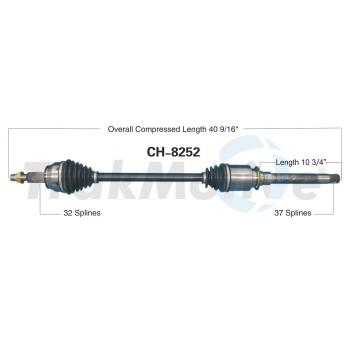 2016 Dodge Durango CV Axle Shaft Front Right TrakMotive CH8252 image 1 of 3