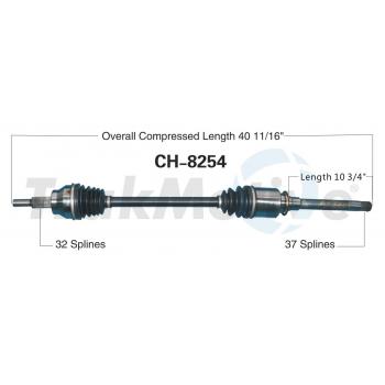 2016 Dodge Durango CV Axle Shaft Front Right TrakMotive CH8254 image 1 of 3