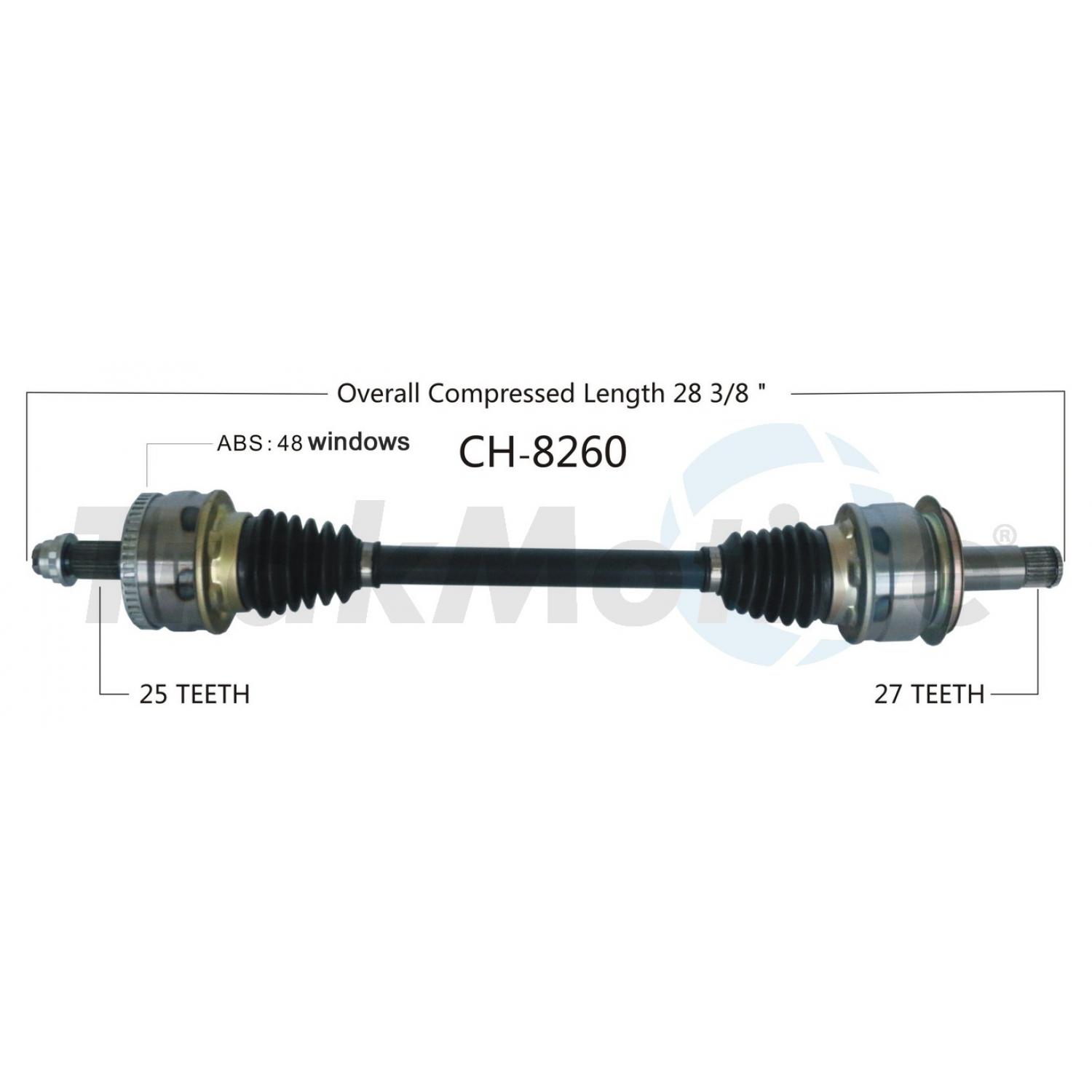 TrakMotive CH8260 CV Axle Shaft product image 1 of 3
