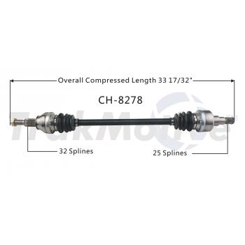 2007 Chrysler Pacifica CV Axle Shaft Rear Left TrakMotive CH8278 image 1 of 3
