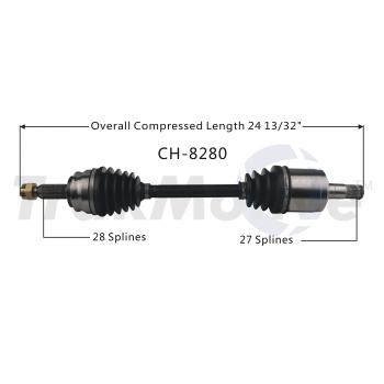 2017 Jeep Compass CV Axle Shaft Front Left TrakMotive CH8280 image 1 of 3