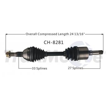 2014 Dodge Challenger CV Axle Shaft Rear Left TrakMotive CH8281 image 1 of 3