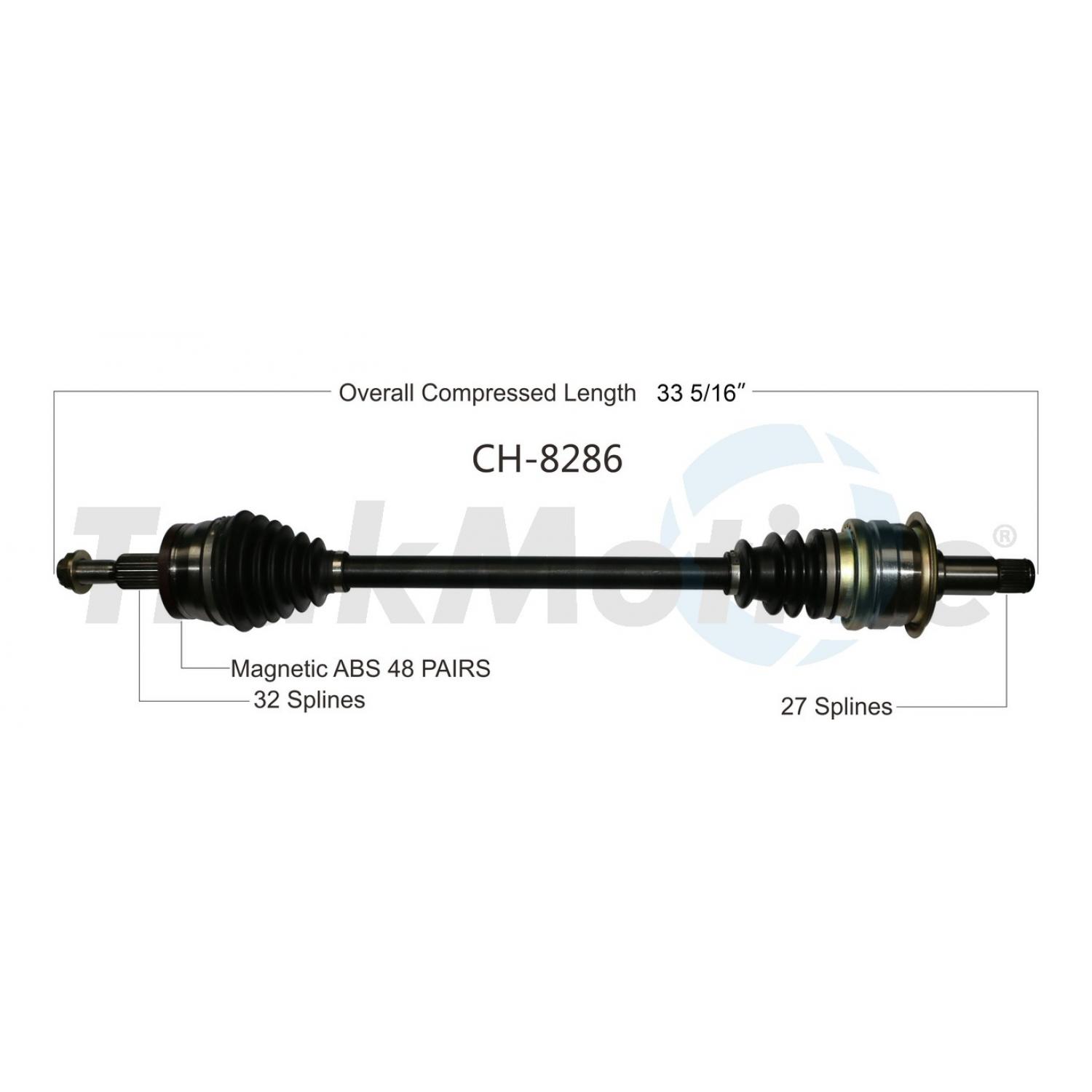 TrakMotive CH8286 CV Axle Shaft product image 1 of 3