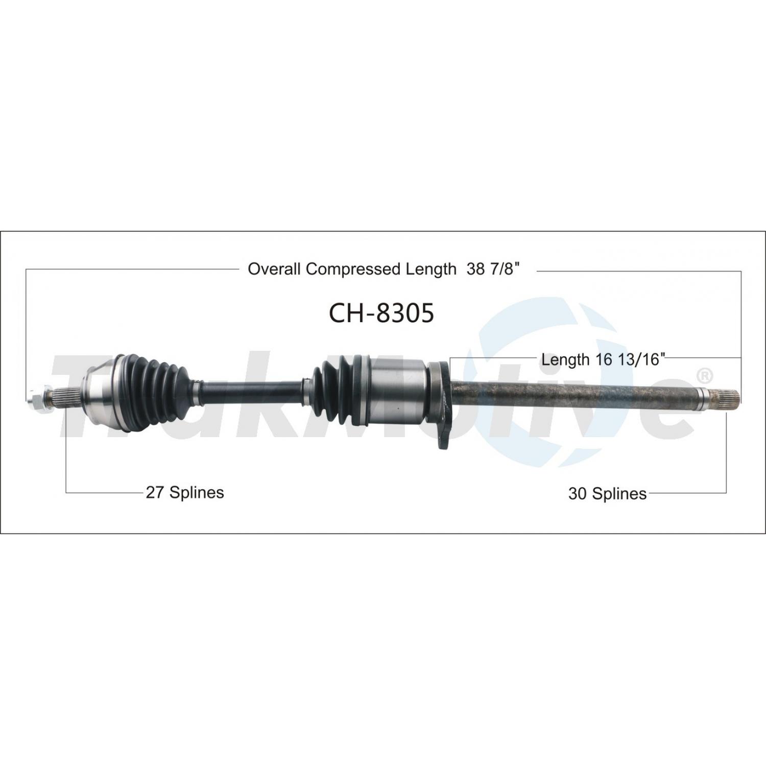 TrakMotive CH8305 - CV Axle Shaft TrakMotive CH8305 CV Axle Shaft product image 1 of 3