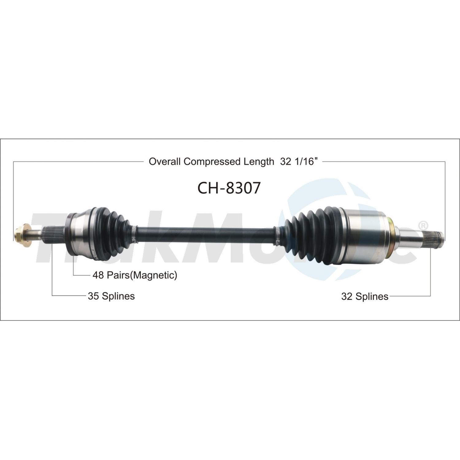 TrakMotive CH8307 - CV Axle Shaft TrakMotive CH8307 CV Axle Shaft product image 1 of 3
