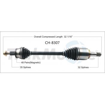 2017 Chrysler 300 CV Axle Shaft Rear Left TrakMotive CH8307 image 1 of 3