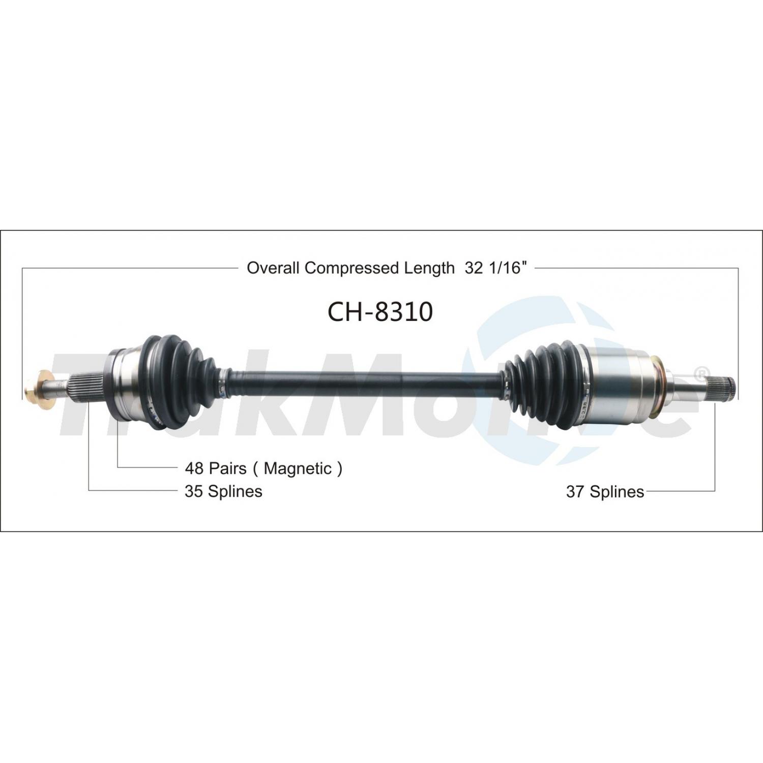 TrakMotive CH8310 - CV Axle Shaft TrakMotive CH8310 CV Axle Shaft product image 1 of 3