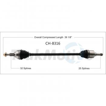 2012 Chrysler 200 CV Axle Shaft Front Right TrakMotive CH8316 image 1 of 3