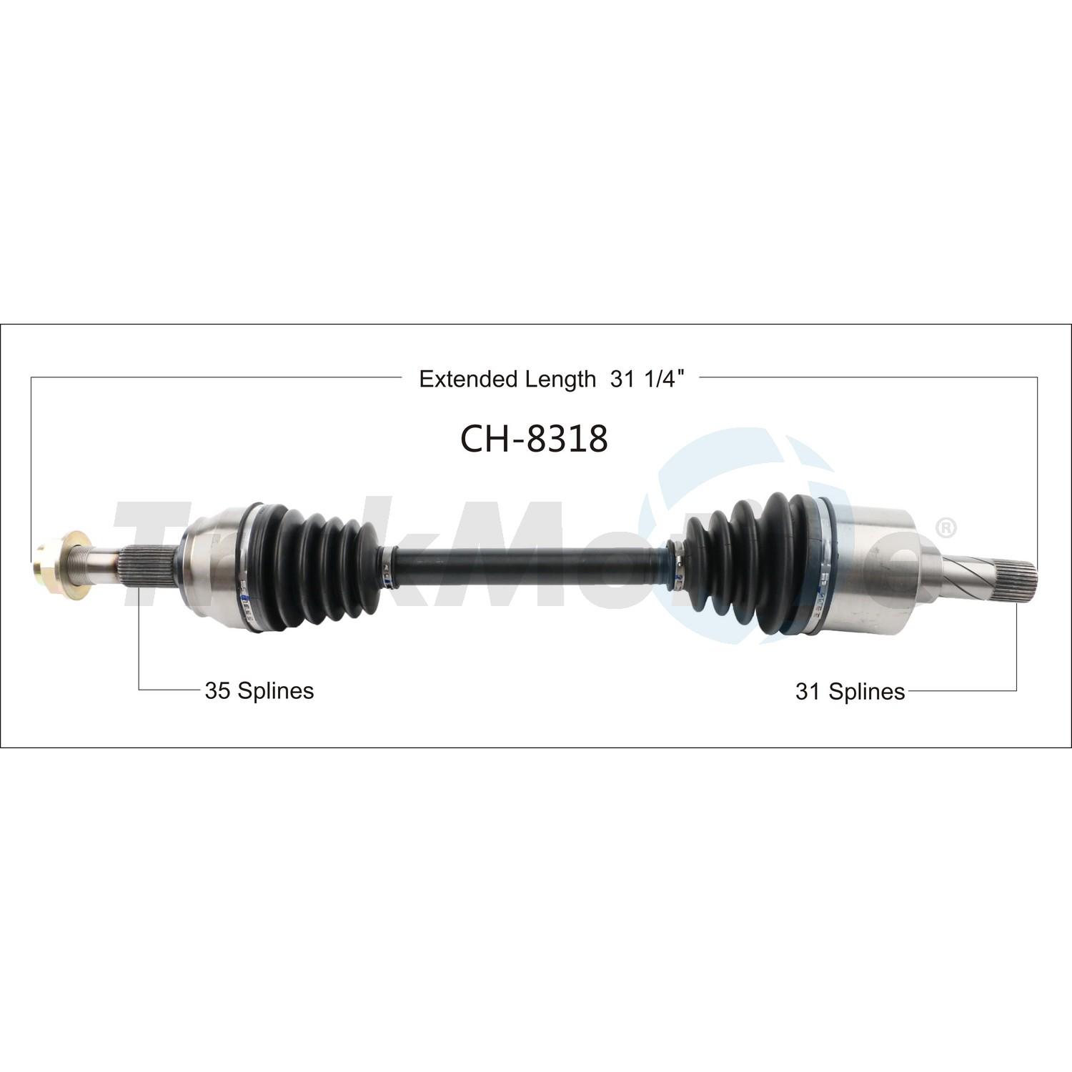 TrakMotive CH8318 - CV Axle Shaft TrakMotive CH8318 CV Axle Shaft product image 1 of 3