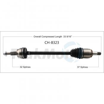 2016 Dodge Durango CV Axle Shaft Rear Left TrakMotive CH8323 image 1 of 3