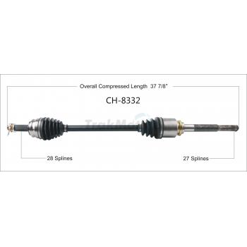 2017 Jeep Compass CV Axle Shaft Front Right TrakMotive CH8332 image 1 of 3