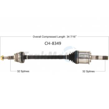 2018 Dodge Durango CV Axle Shaft Rear Left TrakMotive CH8349 image 1 of 3