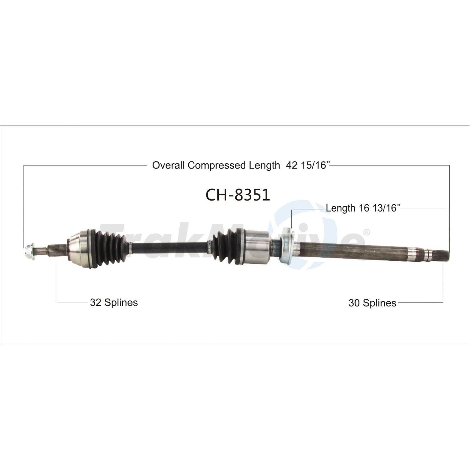 TrakMotive CH8351 - CV Axle Shaft TrakMotive CH8351 CV Axle Shaft product image 1 of 3