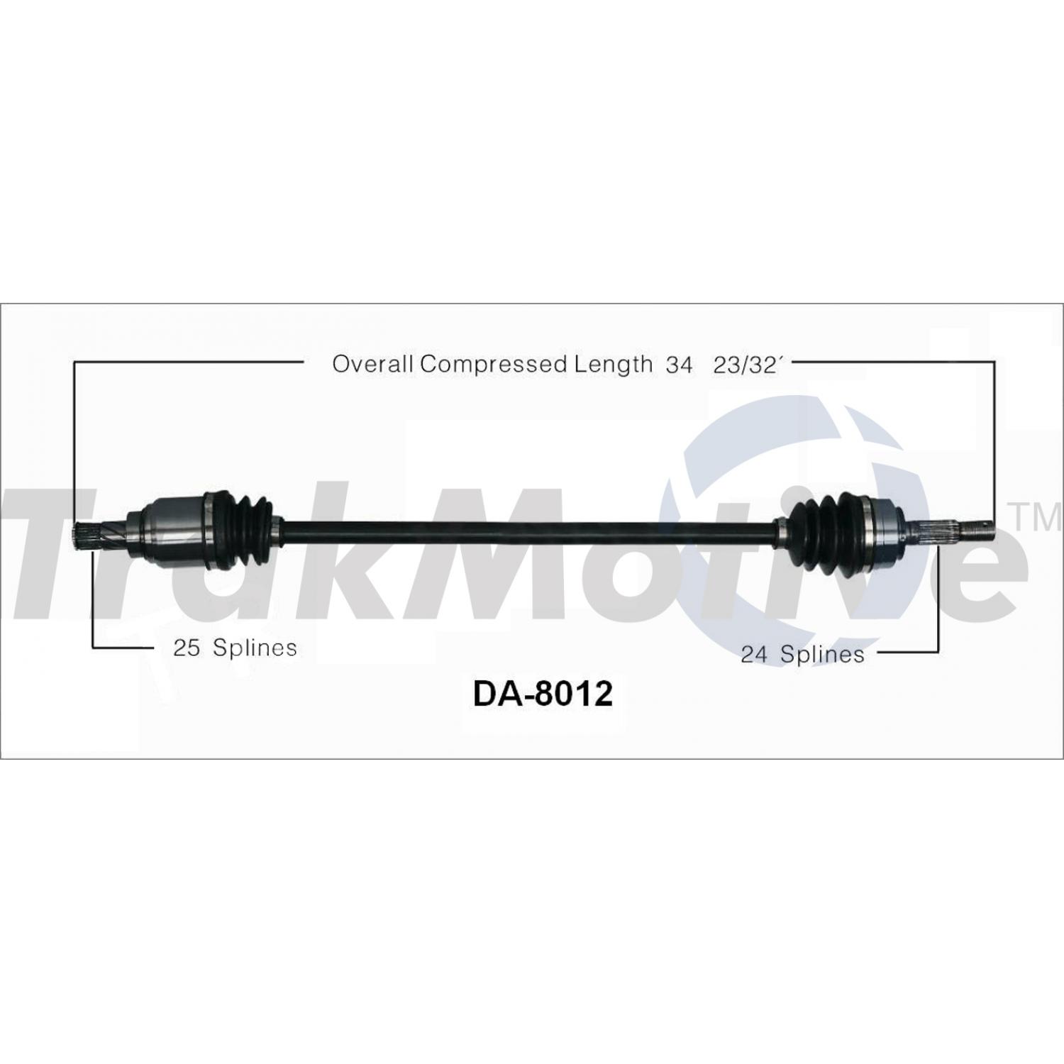 TrakMotive DA8012 - CV Axle Shaft TrakMotive DA8012 CV Axle Shaft product image 1 of 3