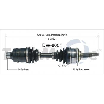 2001 Daewoo Lanos CV Axle Shaft