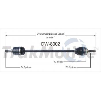 2001 Daewoo Leganza CV Axle Shaft
