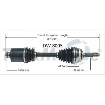 1999 Daewoo Nubira CV Axle Shaft